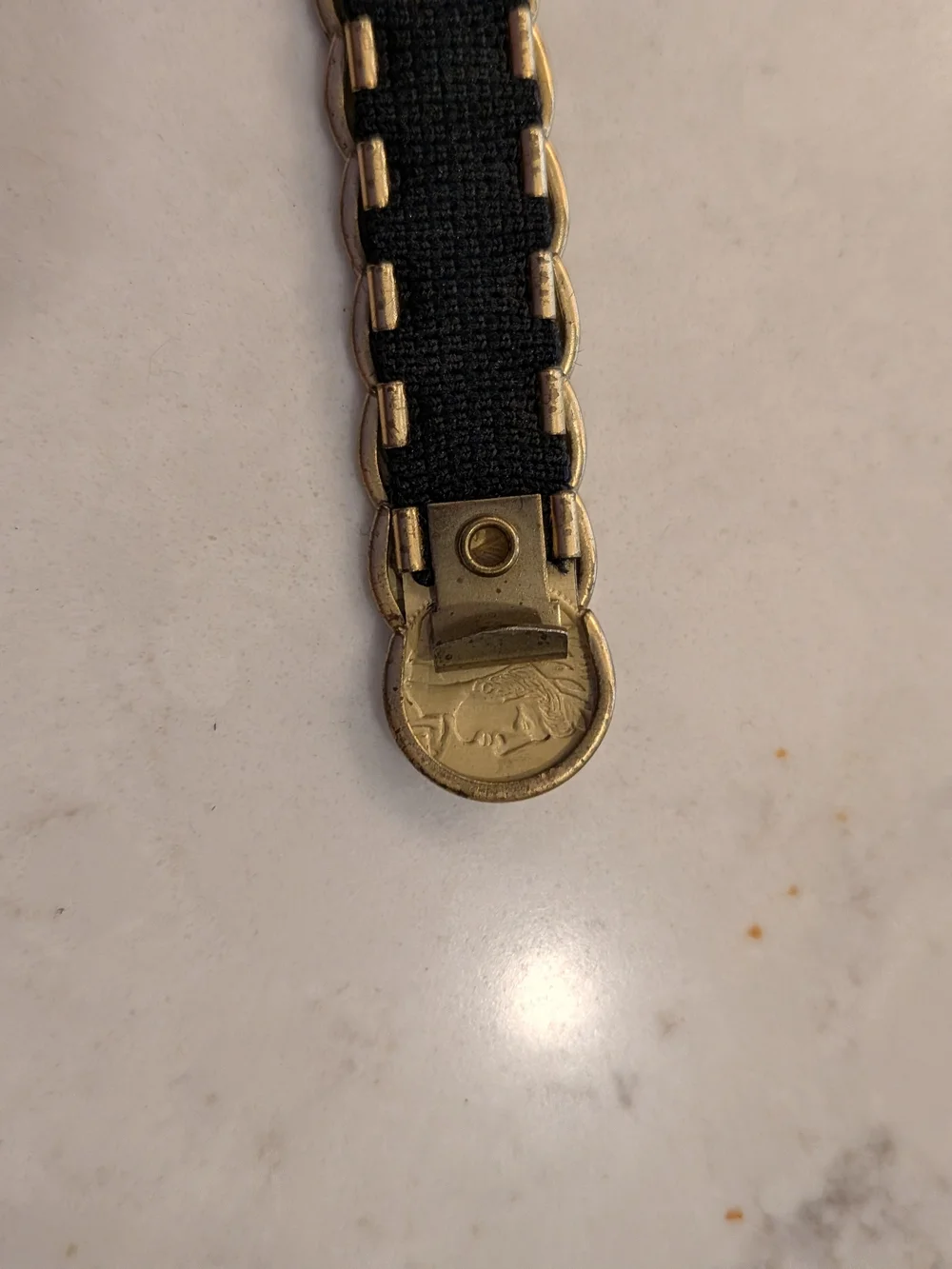 Gold Tone Coin Link Belt - Statement Chain From 24
